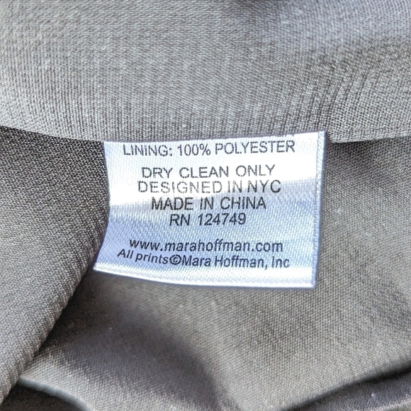 Mara Hoffman Geometric Print Cut Out Shift Mini Dress in Black and Pink Size 4 - Picture 8 of 10